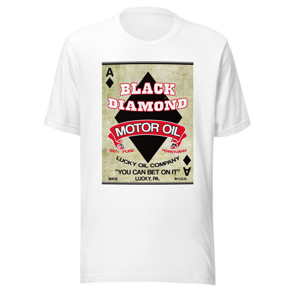 Black Diamond Motor Oil Vintage Unisex T-Shirt — front view