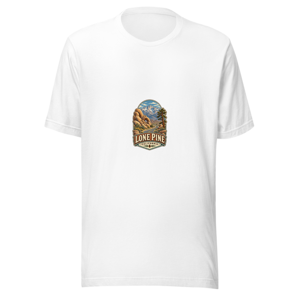 Lone Pine Scenic Road Unisex T-Shirt product mockup 5