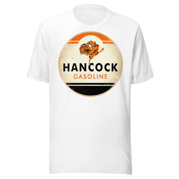 Hancock Gasoline Vintage Gas and Oil Unisex T-Shirt — front view