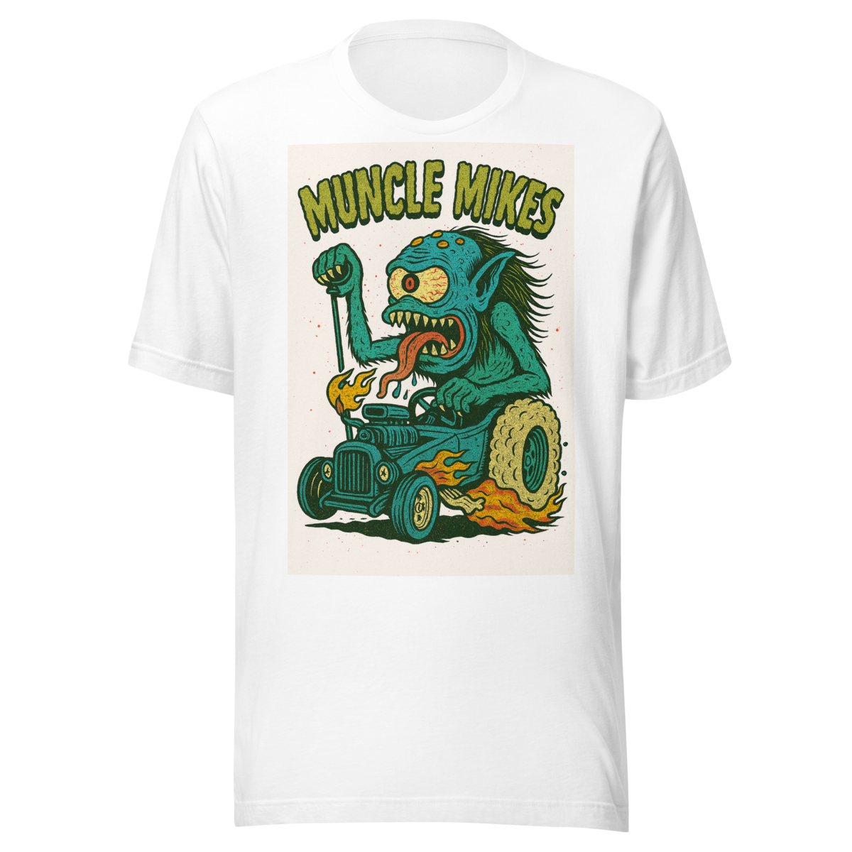 Monster Mugs 003 Hot Rod Coffee Mug — Muncle Mikes Unisex T-Shirt product mockup 5