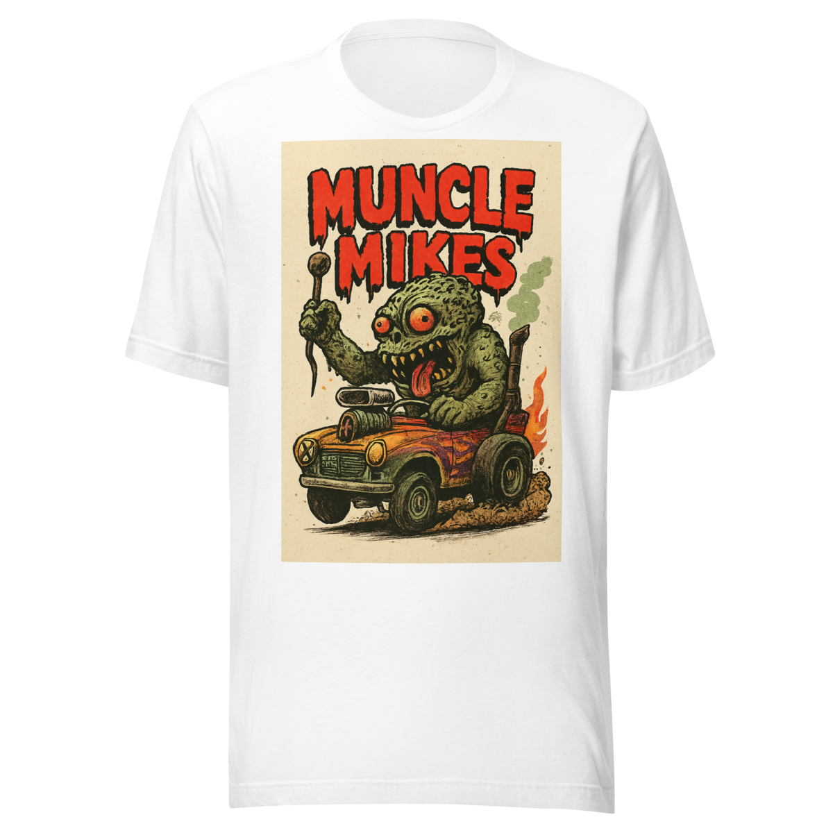 Monster Mugs 009 Hot Rod Coffee Mug — Muncle Mikes Unisex T-Shirt product mockup 5