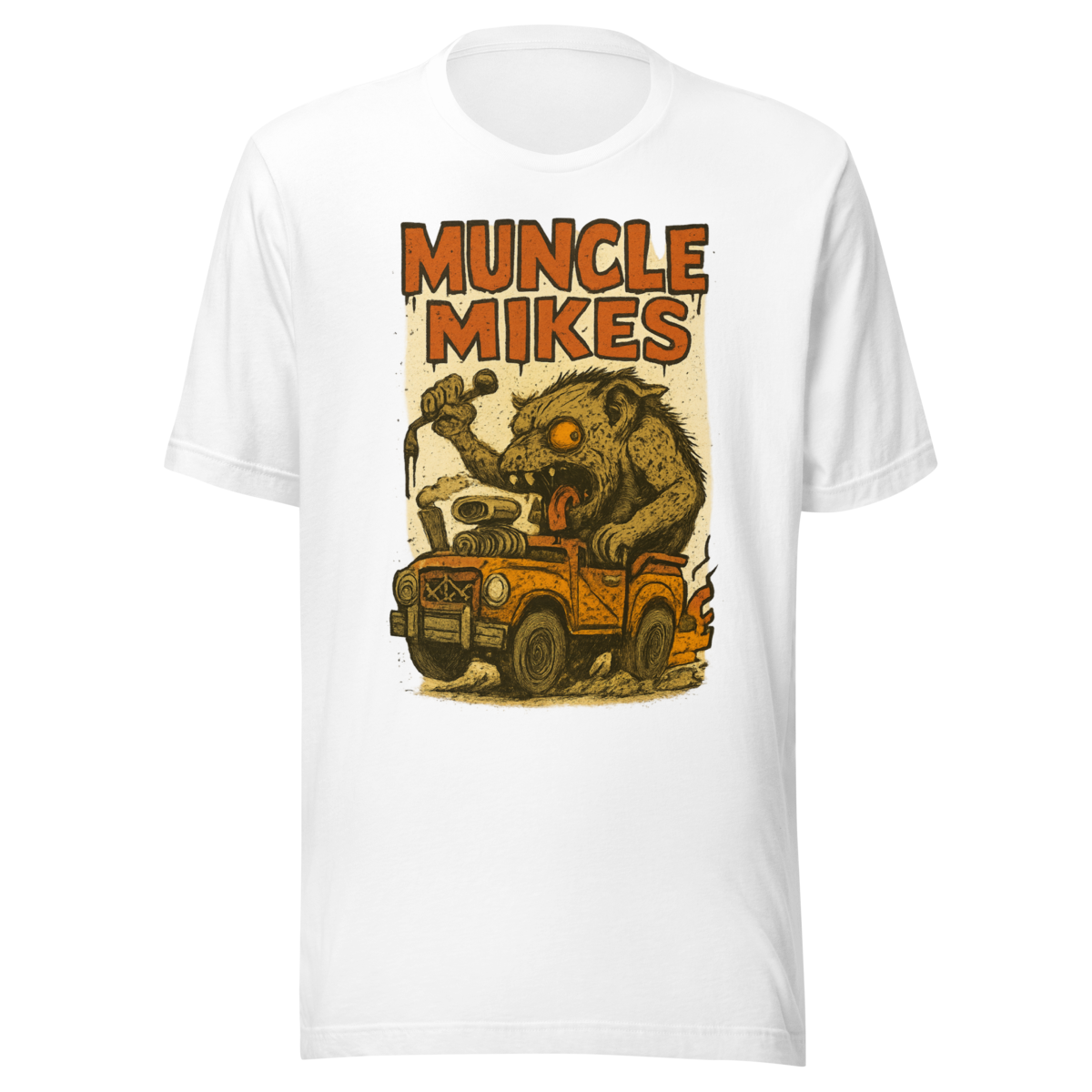 Monster Mugs 011 Hot Rod Coffee Mug — Muncle Mikes Unisex T-Shirt product mockup 5
