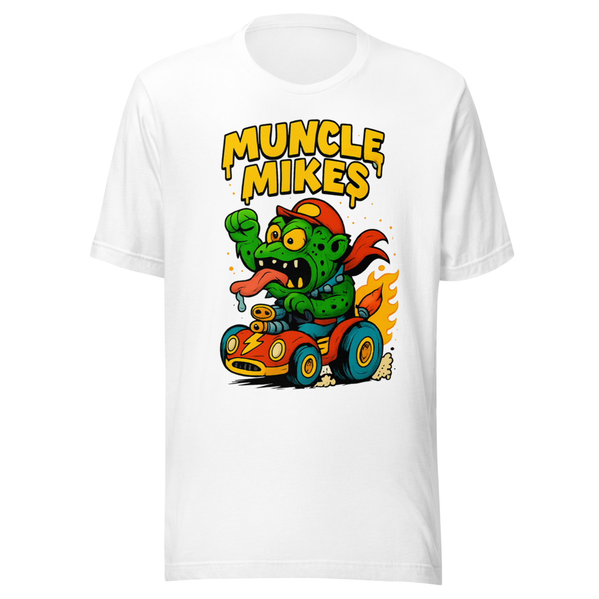 Muncle Mikes Hot Rod and Rat Rod Shirt Mayhem! Monster Rods! (017) Unisex T-Shirt product mockup 5