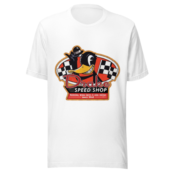 Speed Shop 001 Unisex T-Shirt — front view