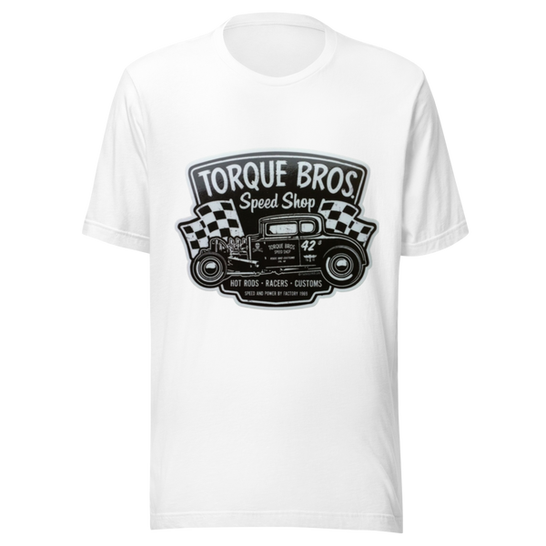 Speed Shop 002 Unisex T-Shirt — front view