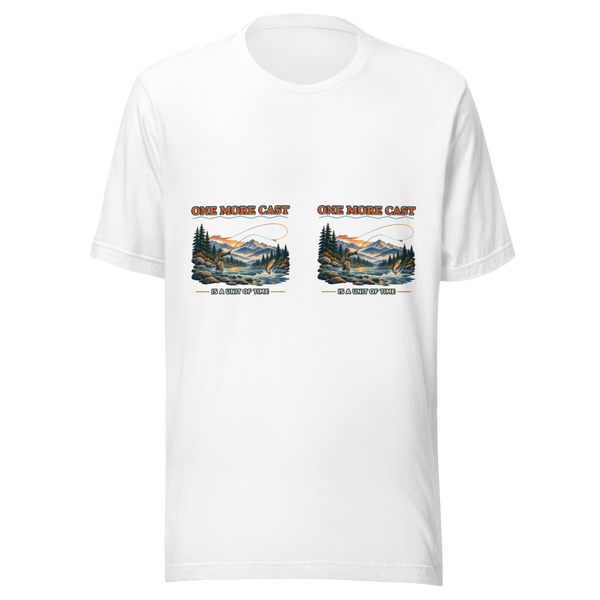 One More Cast Is a Unit of Time Unisex T-Shirt product mockup 5