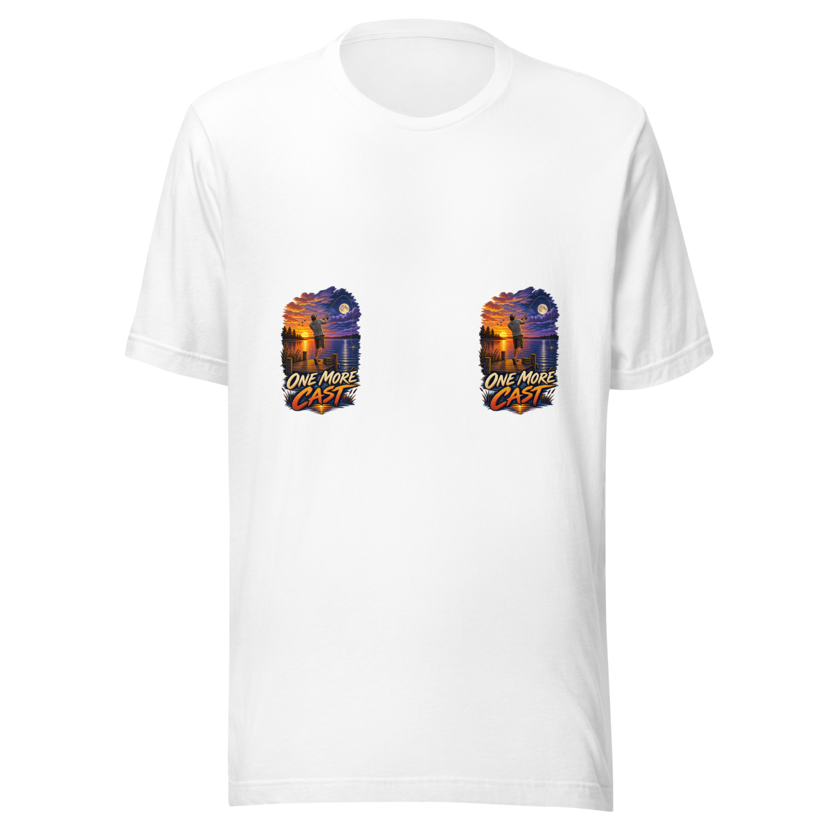 One More Cast Fishing Unisex T-Shirt product mockup 5