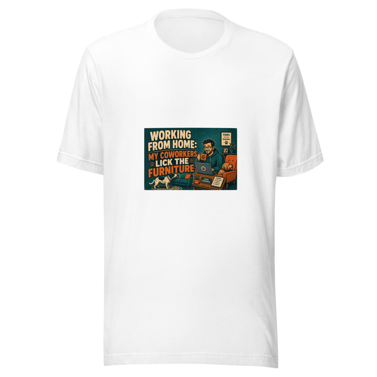Remote Work Unisex T-Shirt product mockup 5
