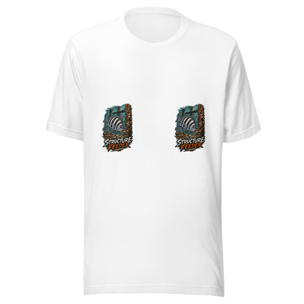 Structure Feeder Striped Fish Unisex T-Shirt product mockup 5