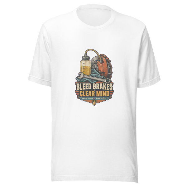 Bleed Brakes Clear Mind Unisex T-Shirt product mockup 5