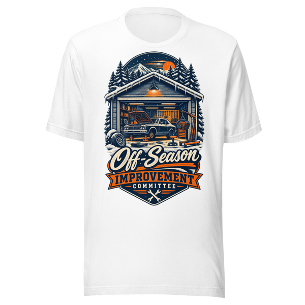 Off-Season Improvement Committee Unisex T-Shirt product mockup 5