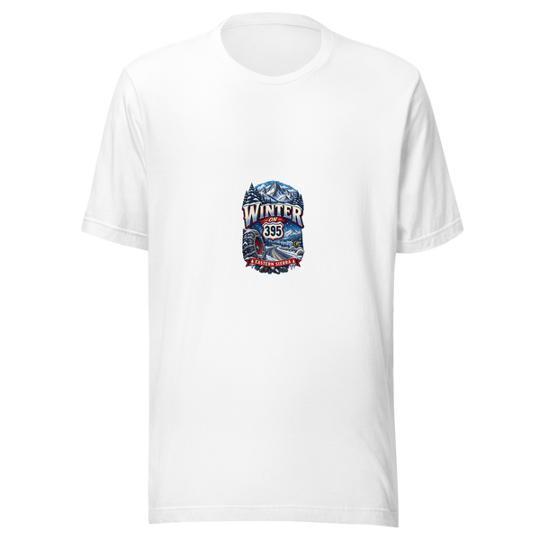 Winter Highway 395 Unisex T-Shirt product mockup 5