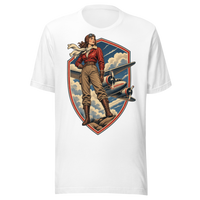 Vintage Aviation Pin-Up T-Shirt – Edition 06 Unisex T-Shirt product mockup 5