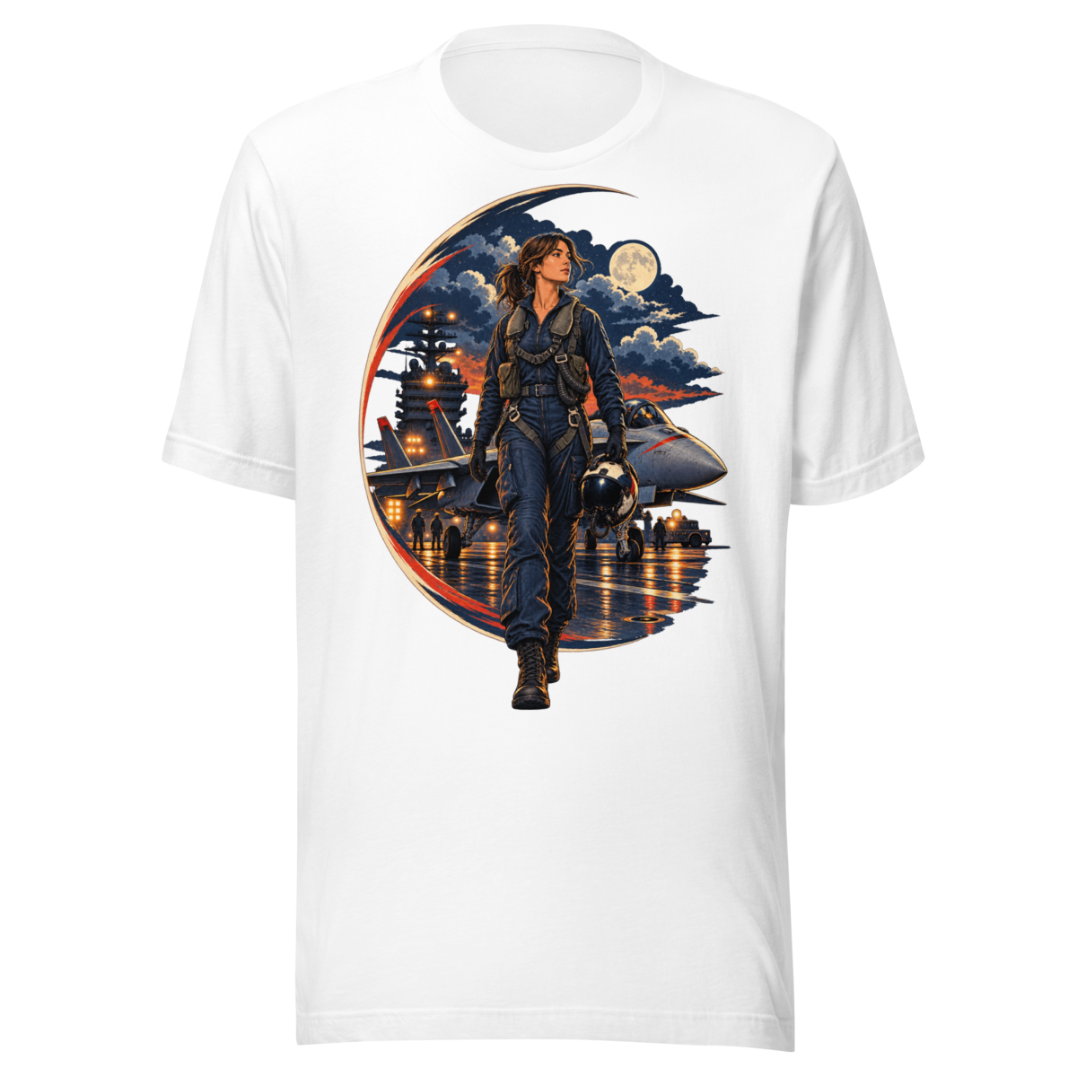 Vintage Aviation Pin-Up T-Shirt – Edition 20 Unisex T-Shirt product mockup 5