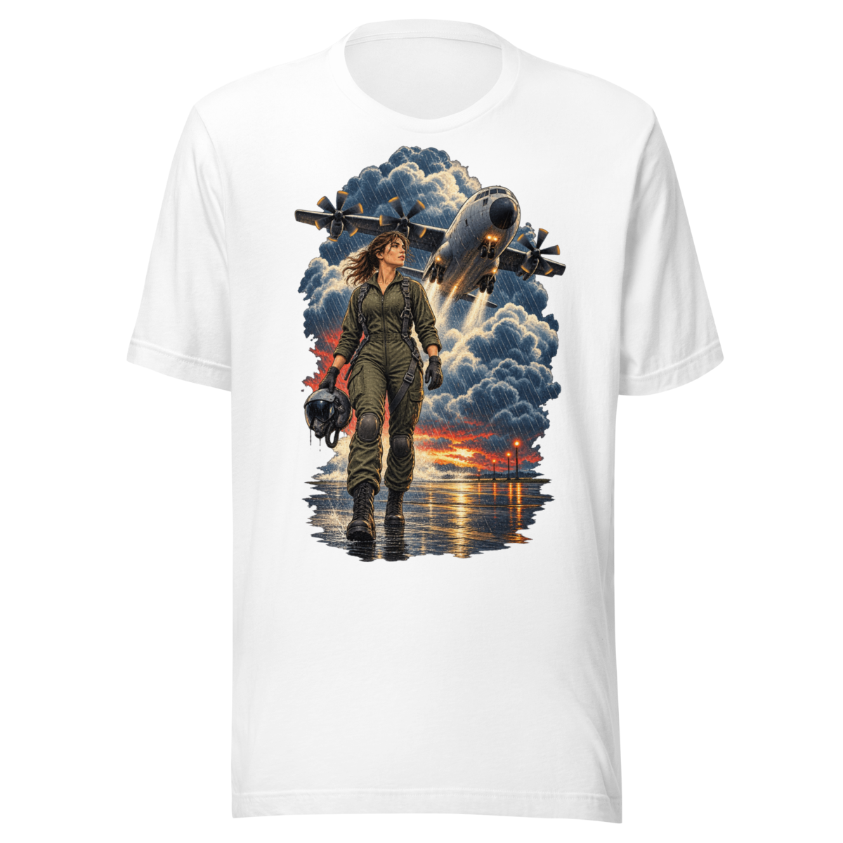 Vintage Aviation Pin-Up T-Shirt – Edition 30 Unisex T-Shirt product mockup 5