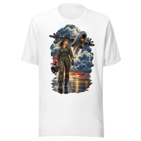 Vintage Aviation Pin-Up T-Shirt – Edition 30 Unisex T-Shirt product mockup 5