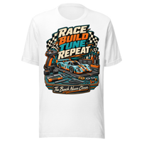 Race Build Tune Repeat Unisex T-Shirt product mockup 5