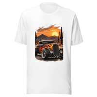 Desert Sunset Flame Coupe Unisex T-Shirt product mockup 5