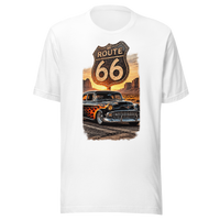 Route 66 Flame Cruiser Unisex T-Shirt product mockup 5