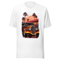 Neon Diner Flame Coupe Unisex T-Shirt product mockup 5