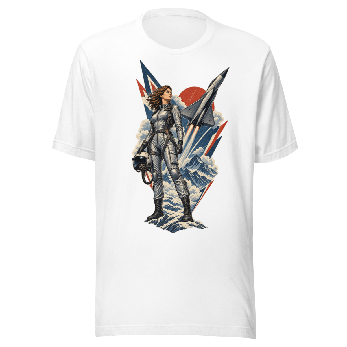 Vintage Aviation Pin-Up T-Shirt – Edition 15 Unisex T-Shirt product mockup