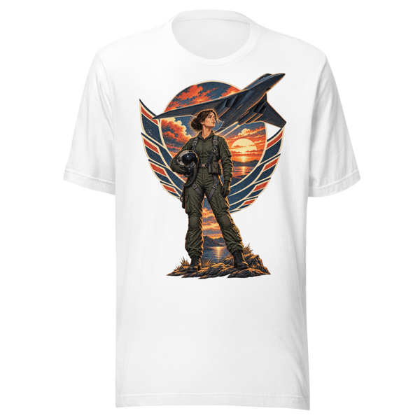 Vintage Aviation Pin-Up Edition 27 Unisex T-Shirt — front view
