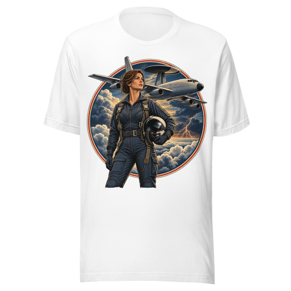 Vintage Aviation Pin-Up Edition 34 Unisex T-Shirt — front view