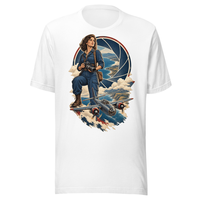 Vintage Aviation Pin-Up T-Shirt – Edition 37 Unisex T-Shirt product mockup