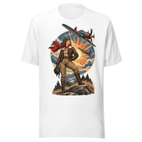 Vintage Aviation Pin-Up T-Shirt – Edition 35 Unisex T-Shirt product mockup