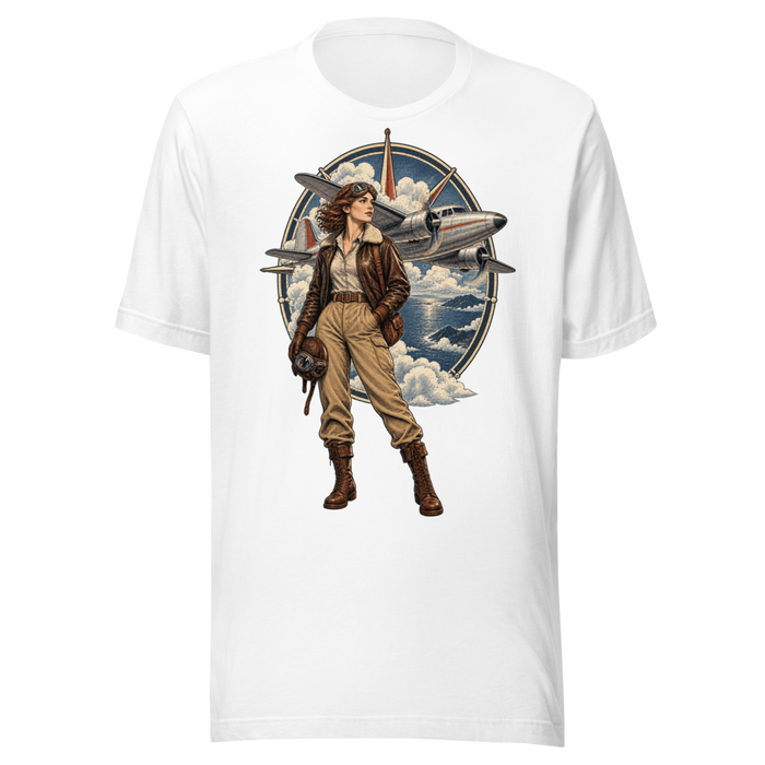 Vintage Aviation Pin-Up T-Shirt – Edition 38 Unisex T-Shirt product mockup