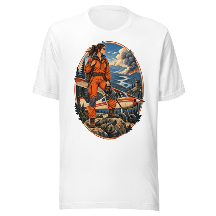 Vintage Aviation Pin-Up T-Shirt – Edition 38 Dark Colors Unisex T-Shirt product mockup