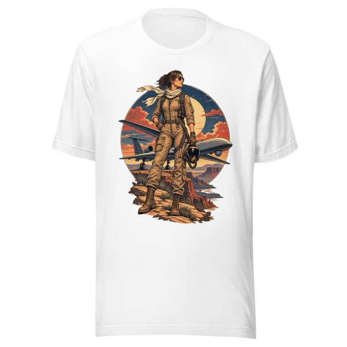 Vintage Aviation Pin-Up T-Shirt – Edition 40 Unisex T-Shirt product mockup