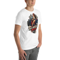 Rev Match Rita hot-rod T-shirt, White right front mockup