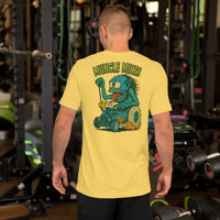 Hot Rods and Monsters 002 t-shirt in yellow, back view