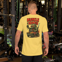 Monster Rods 007 t-shirt in yellow, back view
