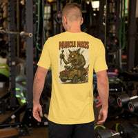 Monster Rods 008 t-shirt in yellow, back view
