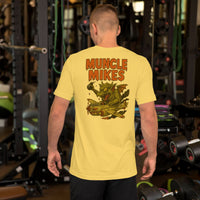 Planes and Monsters 002 t-shirt in yellow, back view