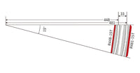 N Single Curve Girder Bridge, Light Green – 448mm (17.6″) Radius 15º (20-468) exact product view 4