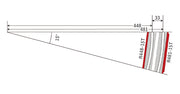 N Curved Deck Girder Bridge, Red – 481mm (19″) Radius 15º (20-470) exact product view 2