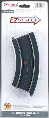 Bachmann E-Z Street 16" Diameter Curved Track 4-Pack – O Scale