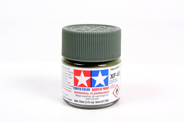 Tamiya XF-65 Field Grey Acrylic Mini 10 ml paint jar