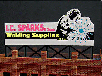 Miller Engineering 9382 N Scale I.C. Sparks Animated Sign (MIE9382)