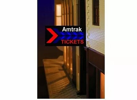 Miller Engineering 64811L Amtrak Station Sign HO/O Left Mount product view