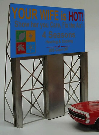 Miller Engineering 881001 Four Seasons Heating & Cooling Billboard HO/O product view