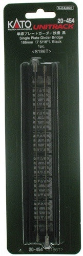 Kato 20-454 black 186 mm single plate girder bridge in labeled package