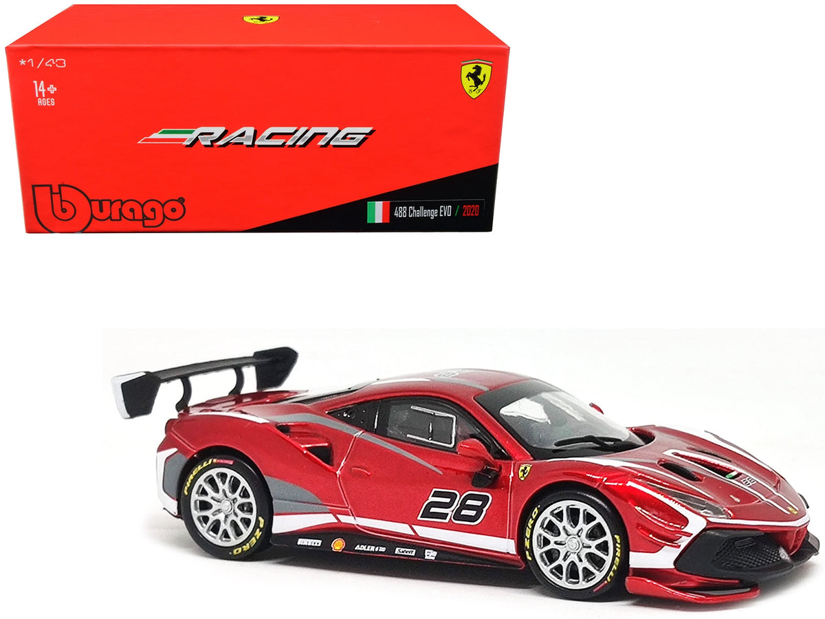 2020 Ferrari 488 Challenge EVO #28 Red – Bburago 1:43– product image