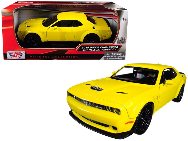 2018 Dodge Challenger Hellcat Widebody Yellow – Motormax 1:24– product image