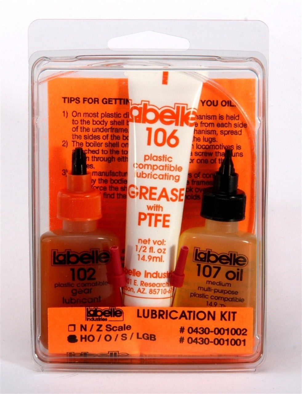 Labelle 1001 HO, O, S, Lionel and LGB lubricant kit