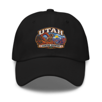 Utah embroidered dad hat in Black