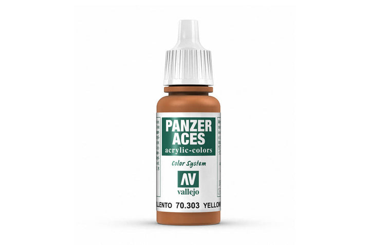 Vallejo Panzer Aces 70.303 Yellowish Rust 17 ml acrylic paint bottle